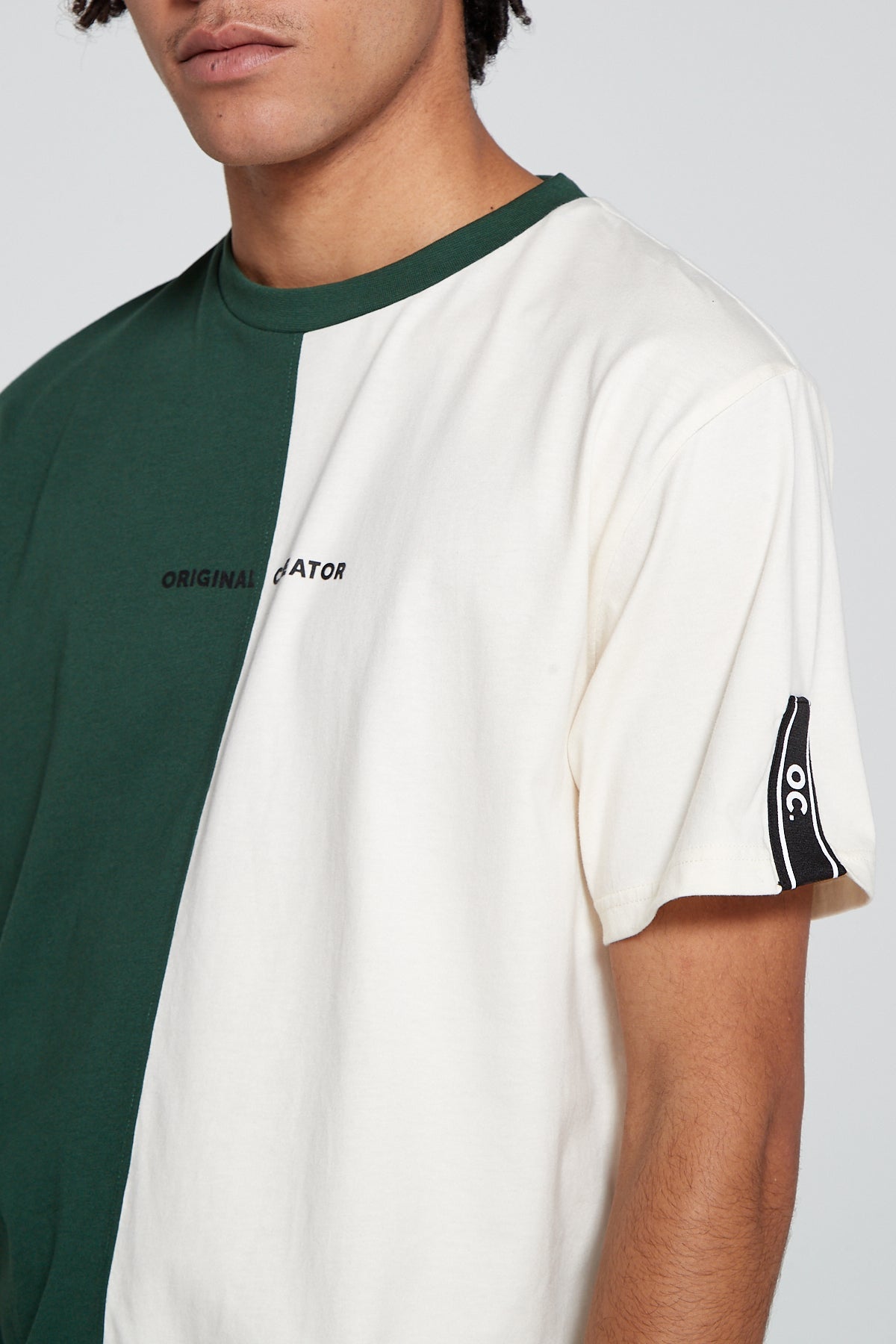 Track 2.0 Vertical Block Colour T-Shirt - Varsity Green