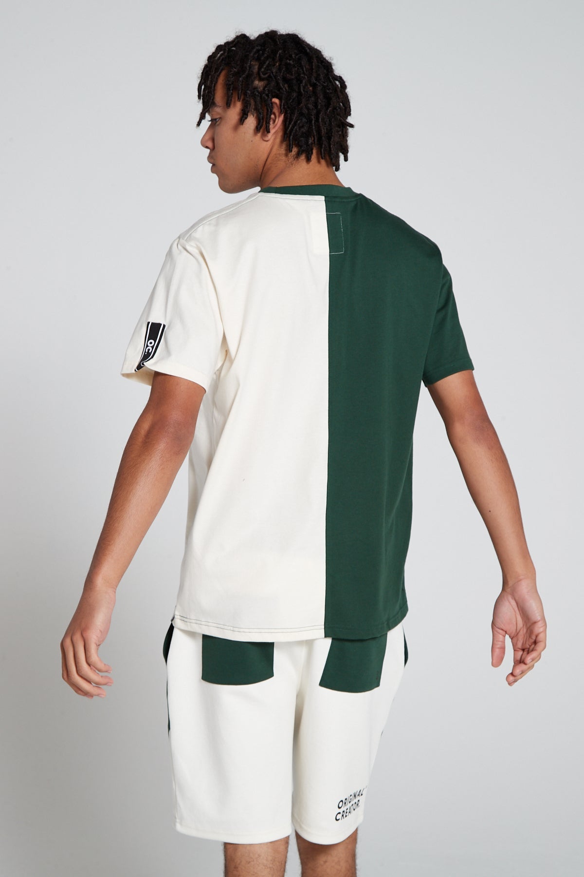 Track 2.0 Vertical Block Colour T-Shirt - Varsity Green