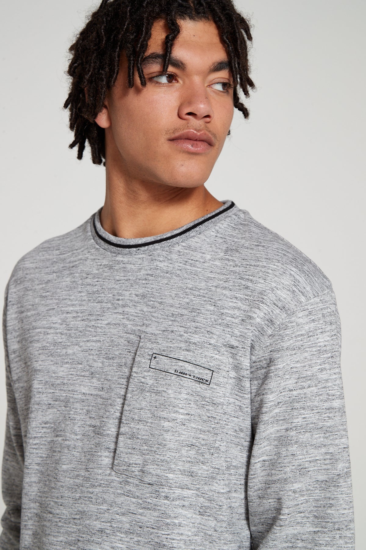 Track 2.0 Zip Pocket Long Sleeve T-Shirt - Granite Grey
