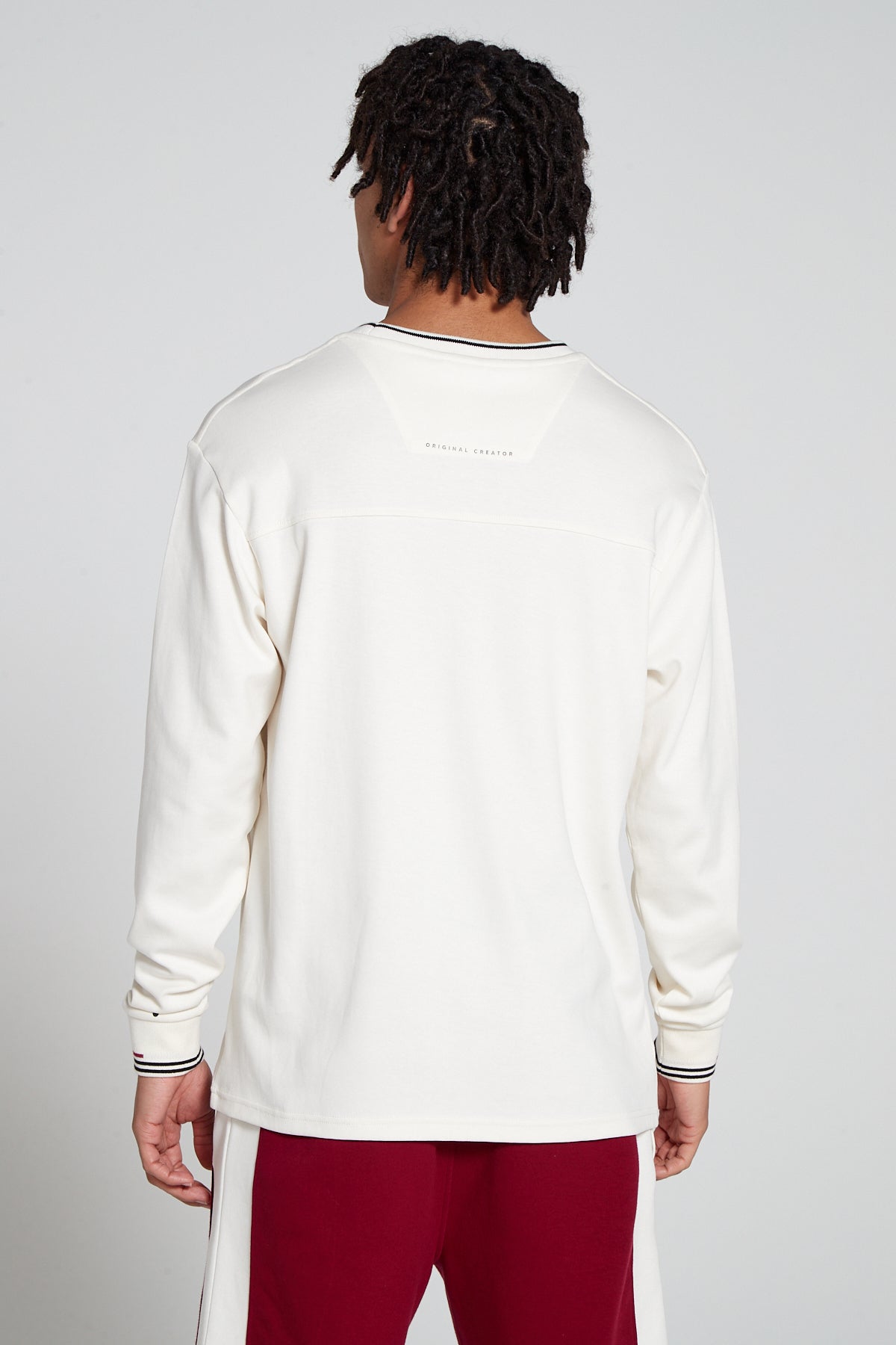 Track 2.0 Zip Pocket Long Sleeve T-Shirt - Off White