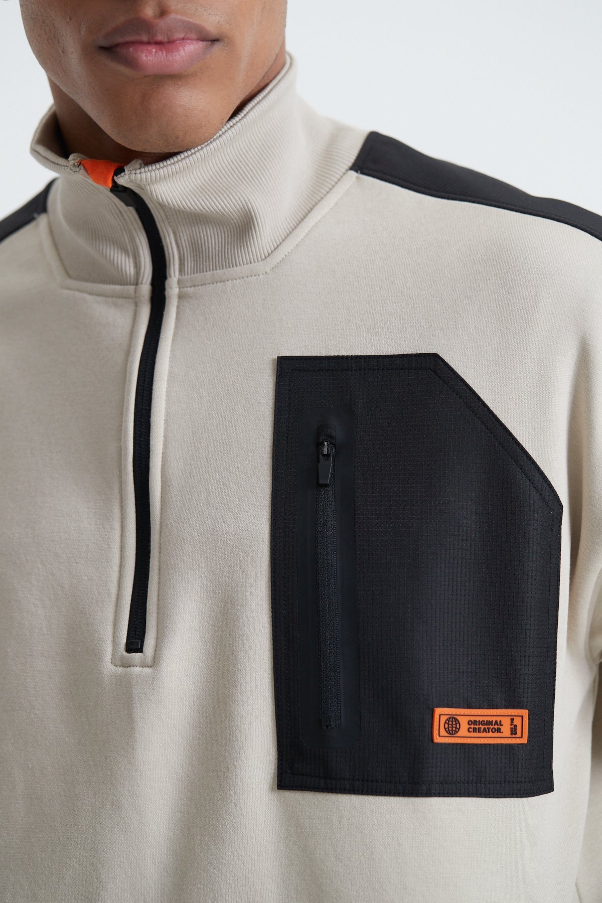 Cargo Half Zip - Sand Stone