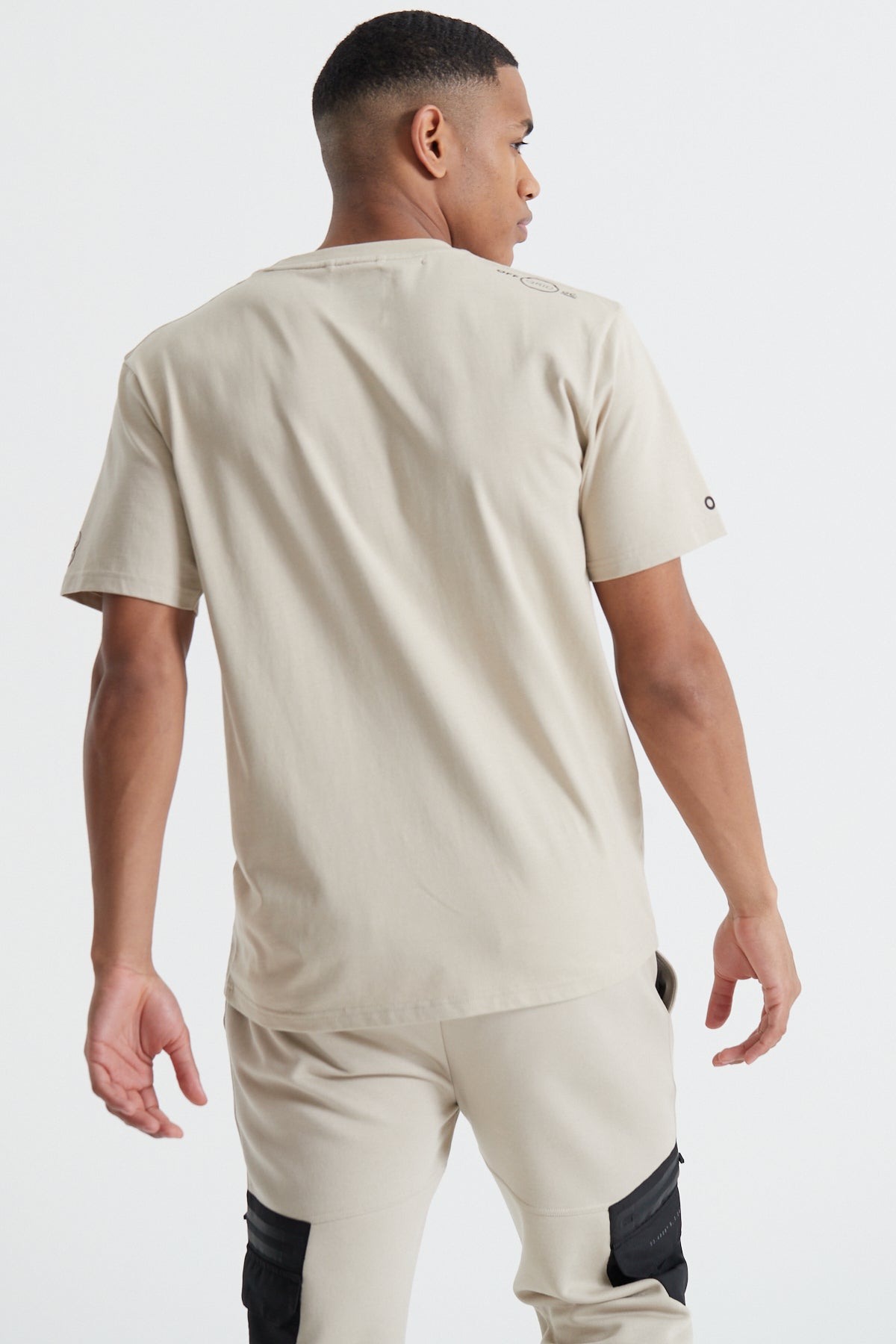 Cargo Zip T-shirt - Sand Stone
