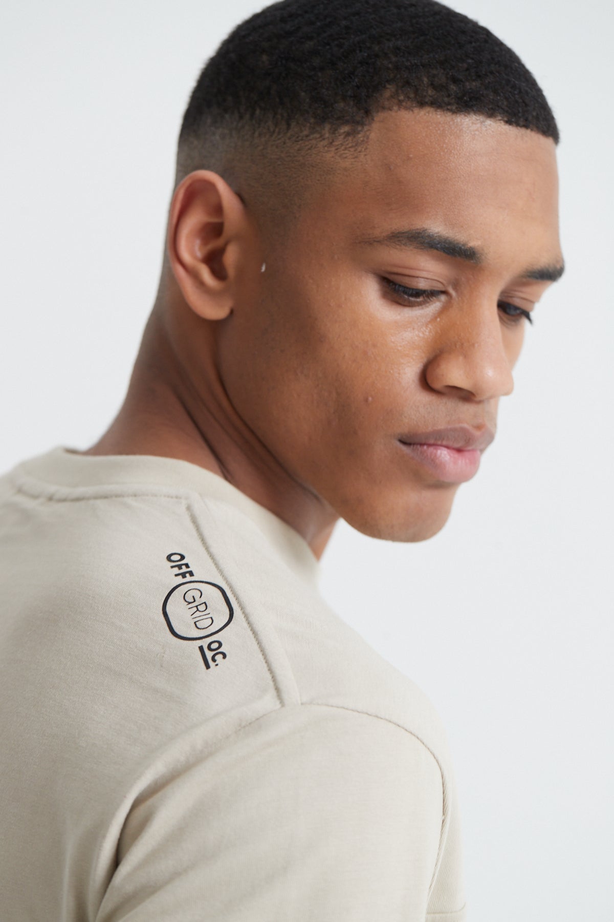 Cargo Zip Long Sleeve T-shirt - Sand Stone