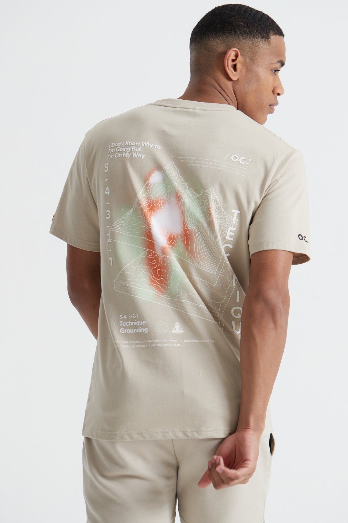 Topography T-shirt - Sand Stone