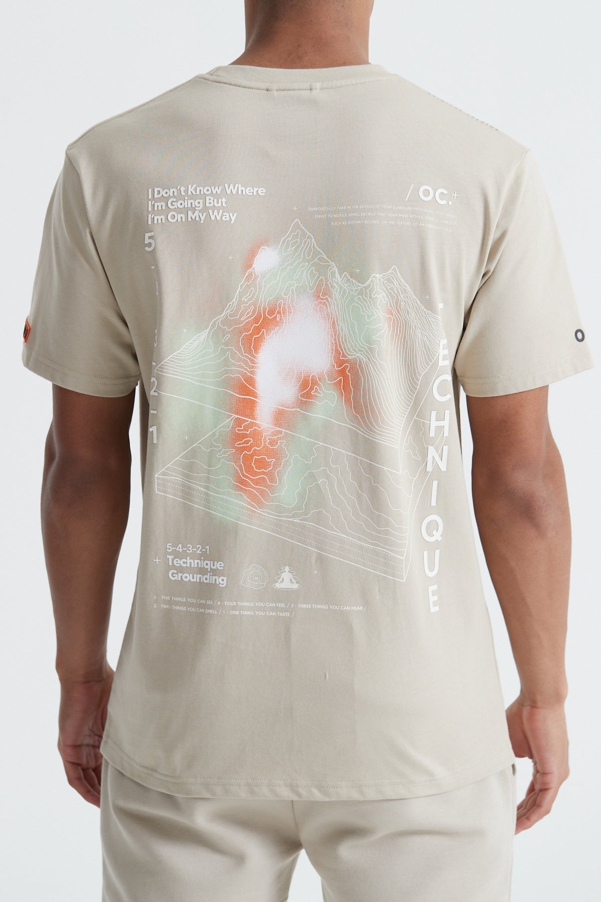 Topography T-shirt - Sand Stone