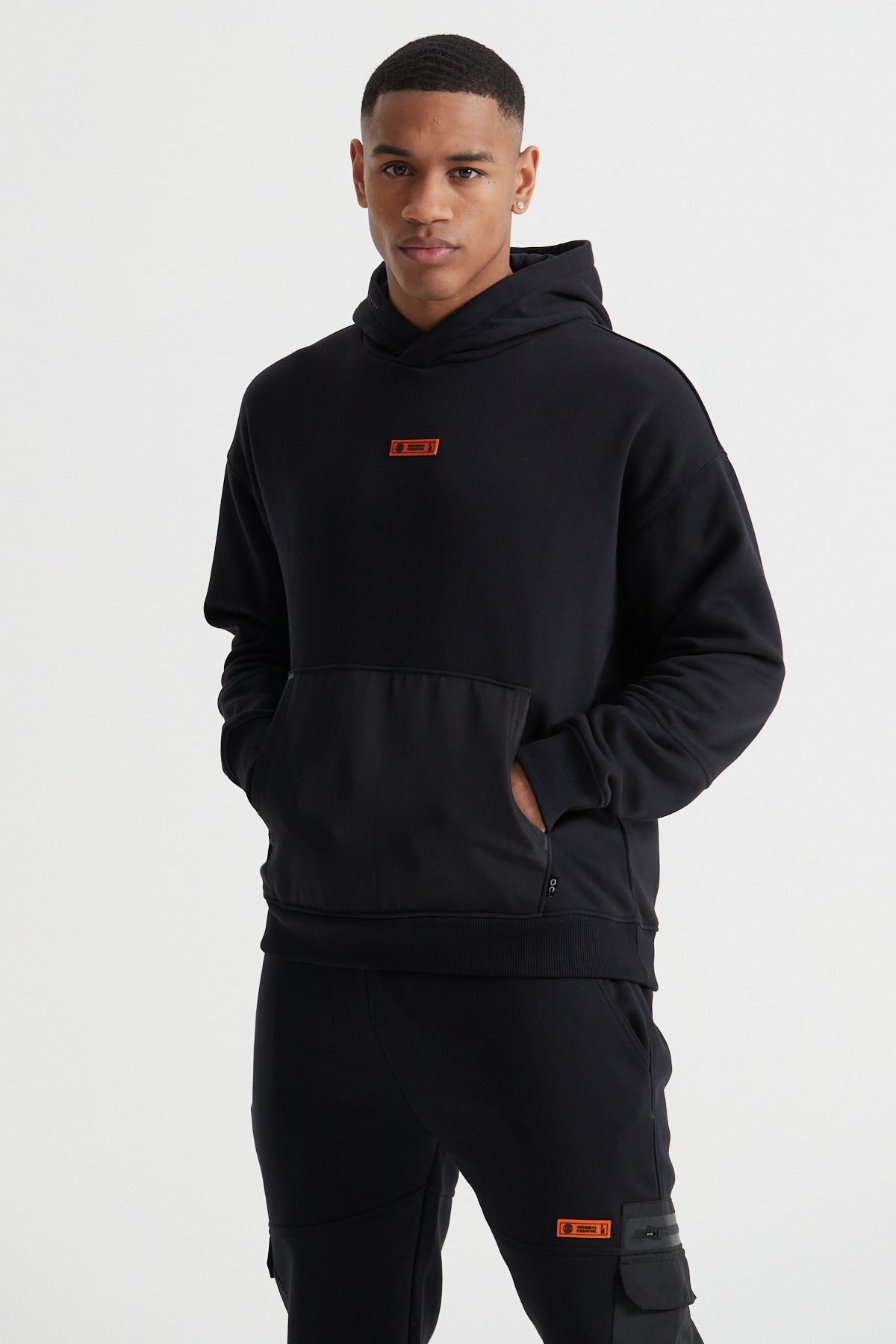 Cargo Hoodie - Jet Black