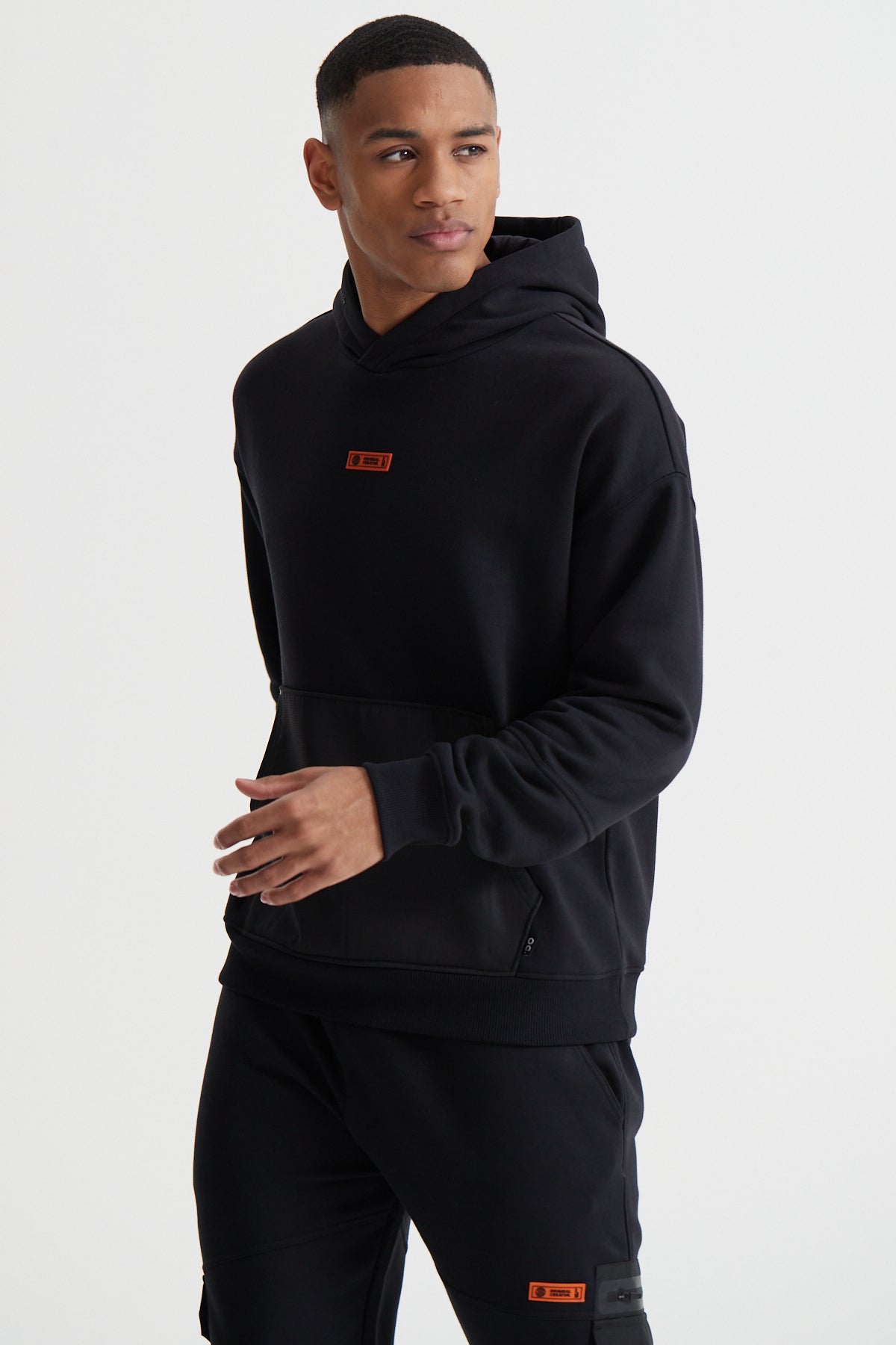 Cargo Hoodie - Jet Black