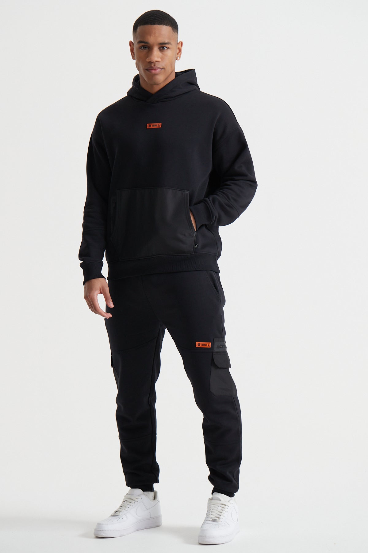 Cargo Hoodie - Jet Black