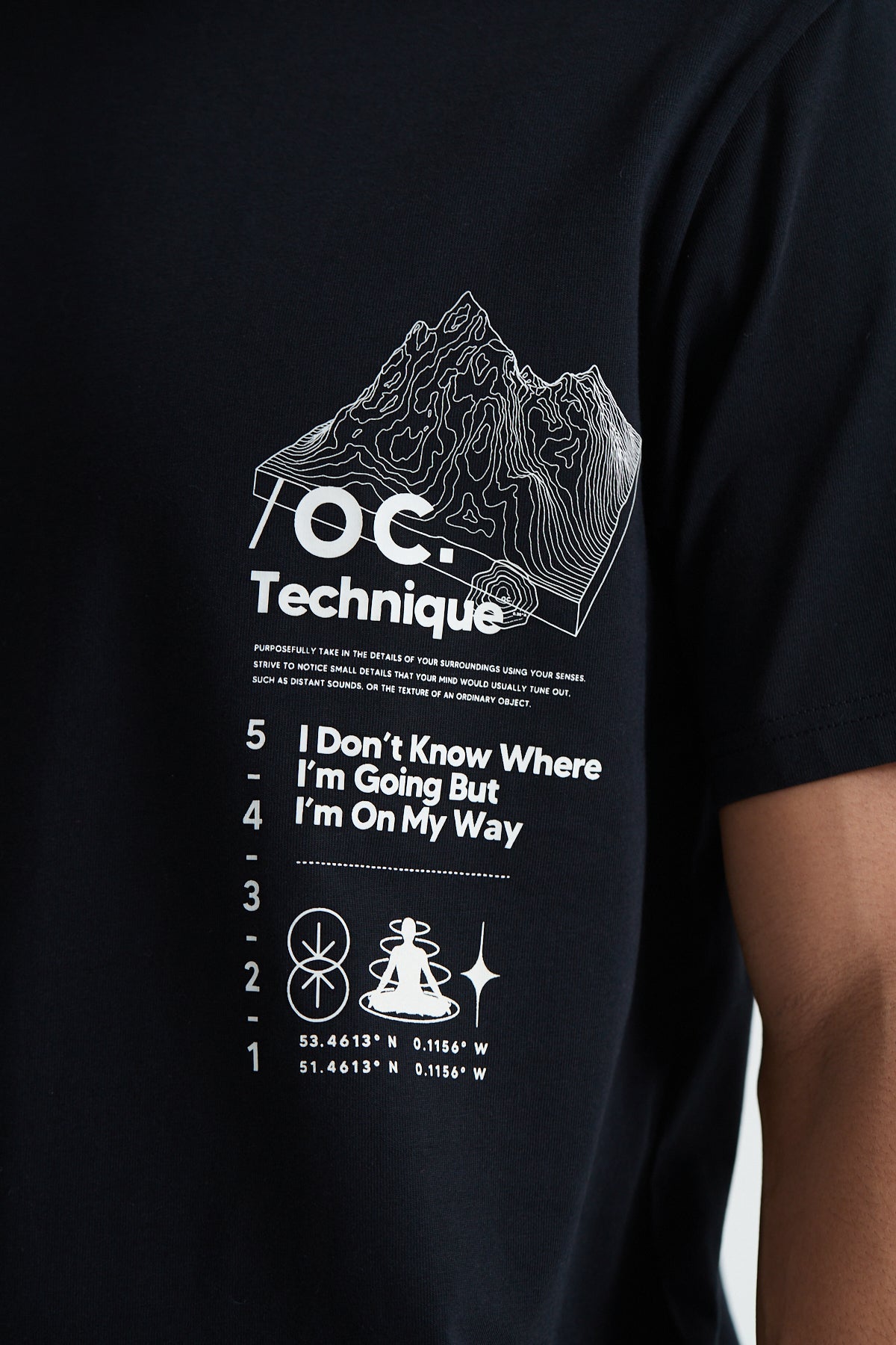 Topography T-shirt - Jet Black