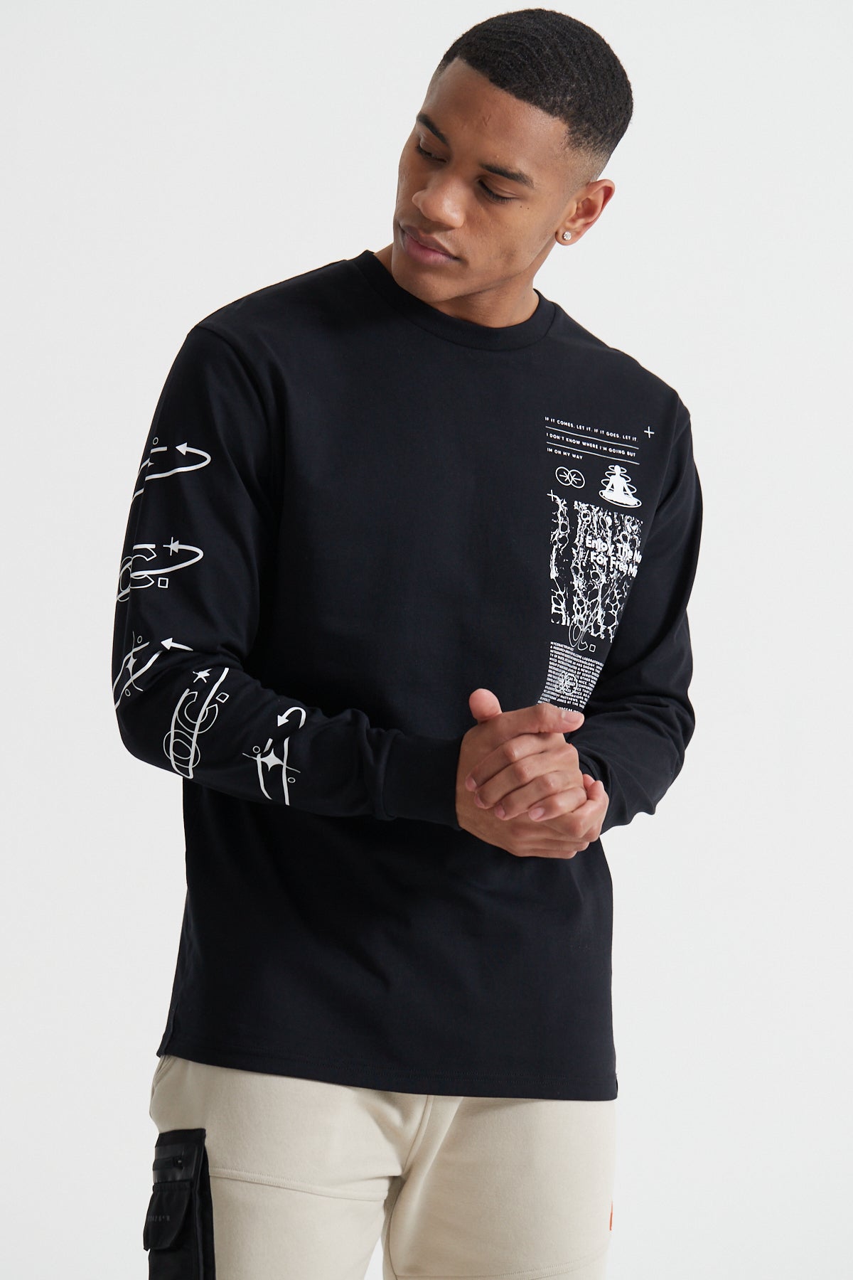 The Now Long Sleeve T-shirt - Jet Black