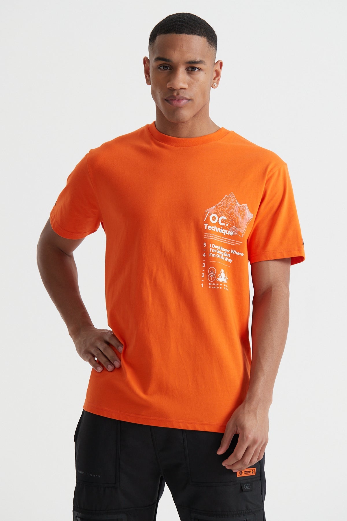 Topography T-shirt - Burnt Orange