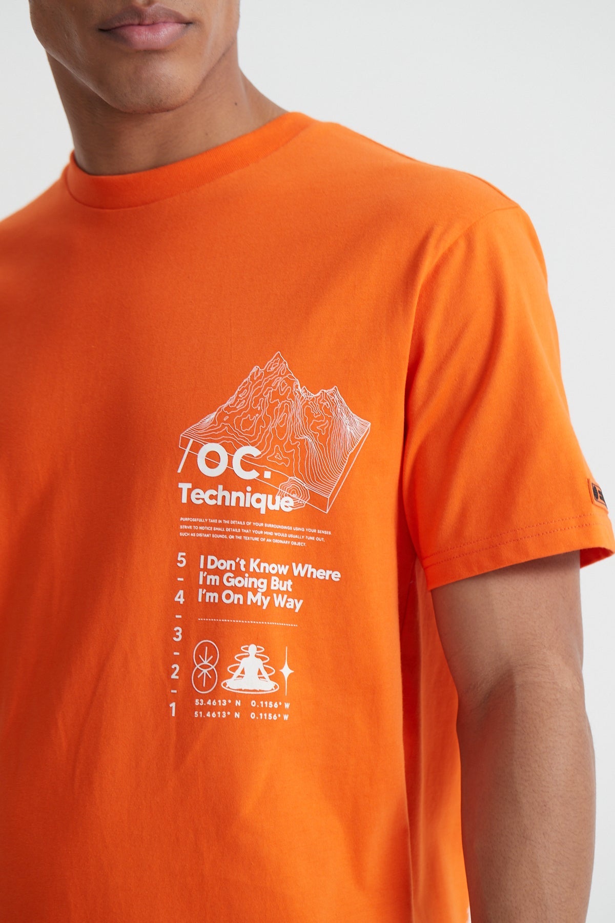 Topography T-shirt - Burnt Orange