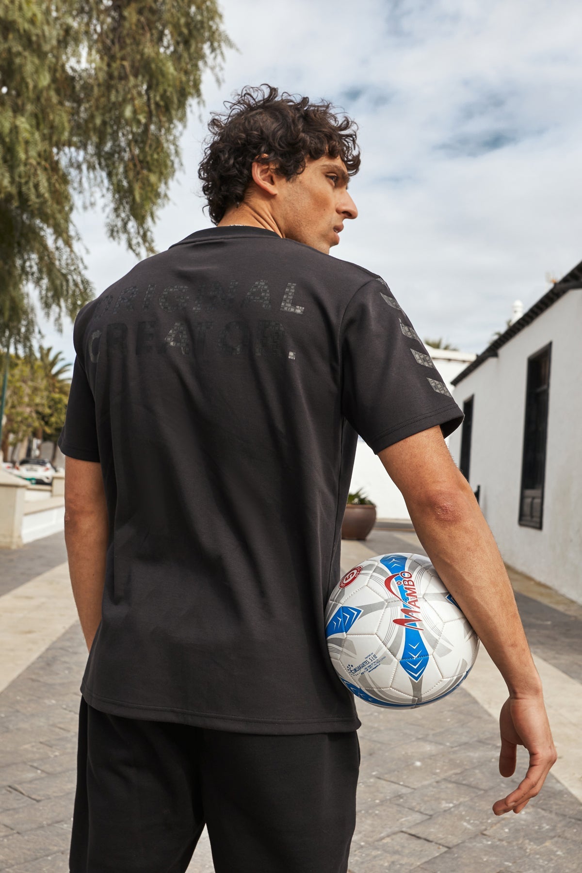 Football T-shirt Jet Black