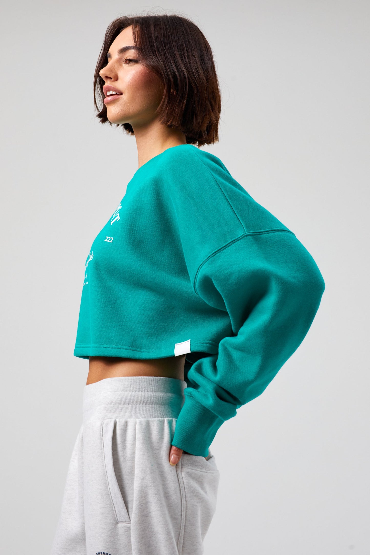 Tennis Crop Sweatshirt - Tennis Green
