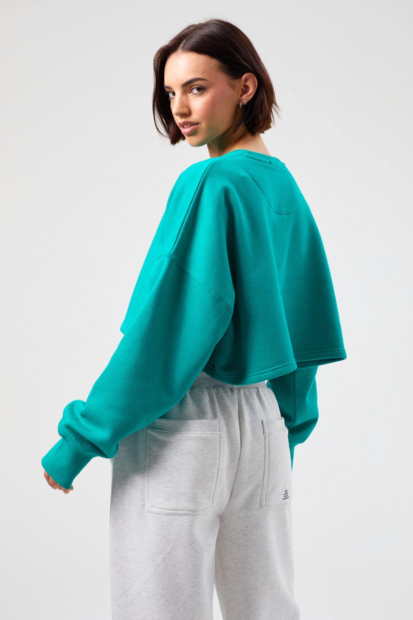 Tennis Crop Sweatshirt - Tennis Green