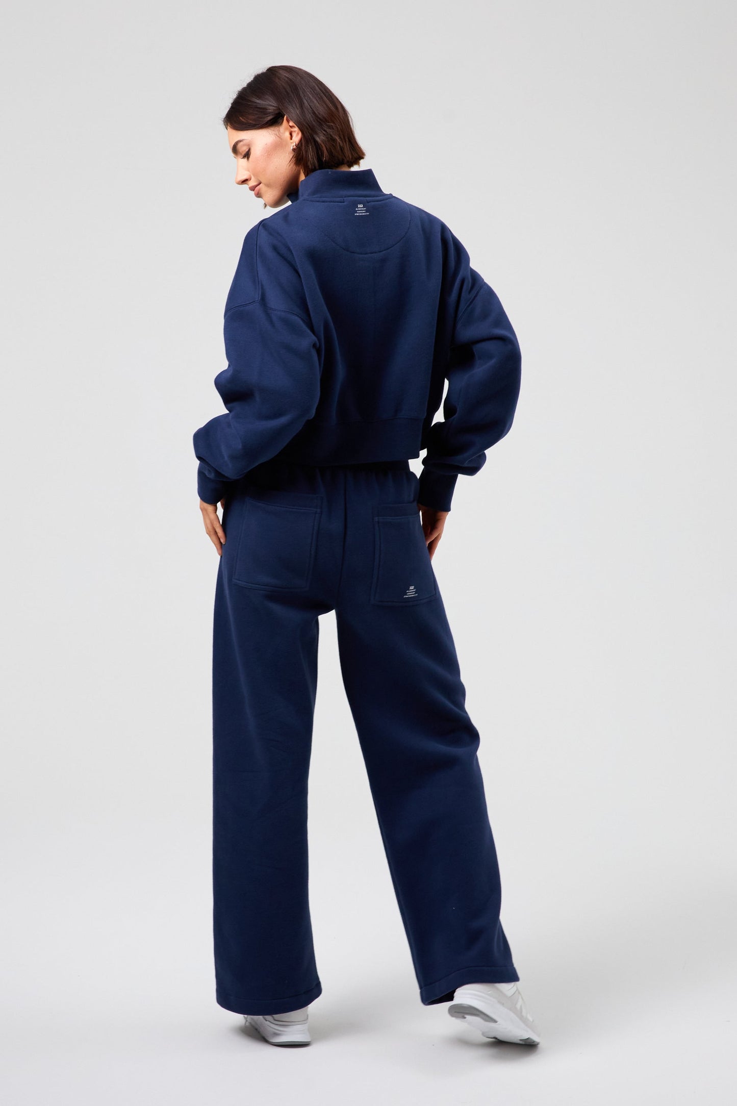 Joy Crop Half Zip - Midnight Blue
