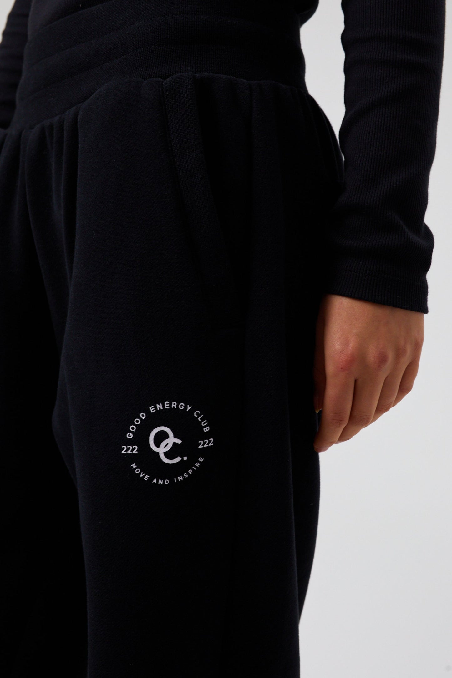 Joy Wide Leg Joggers - Jet Black
