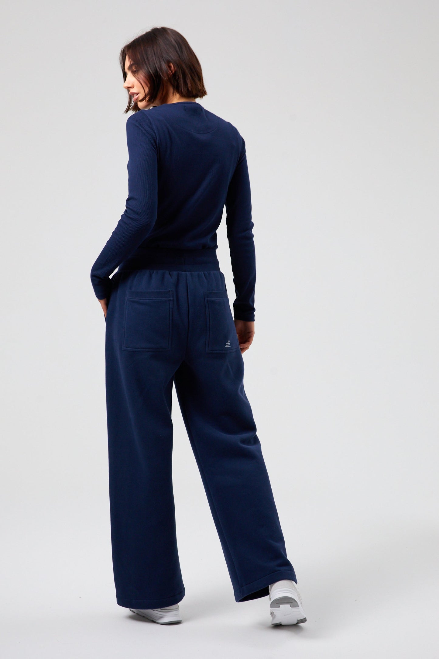 Joy Wide Leg Joggers - Midnight Blue