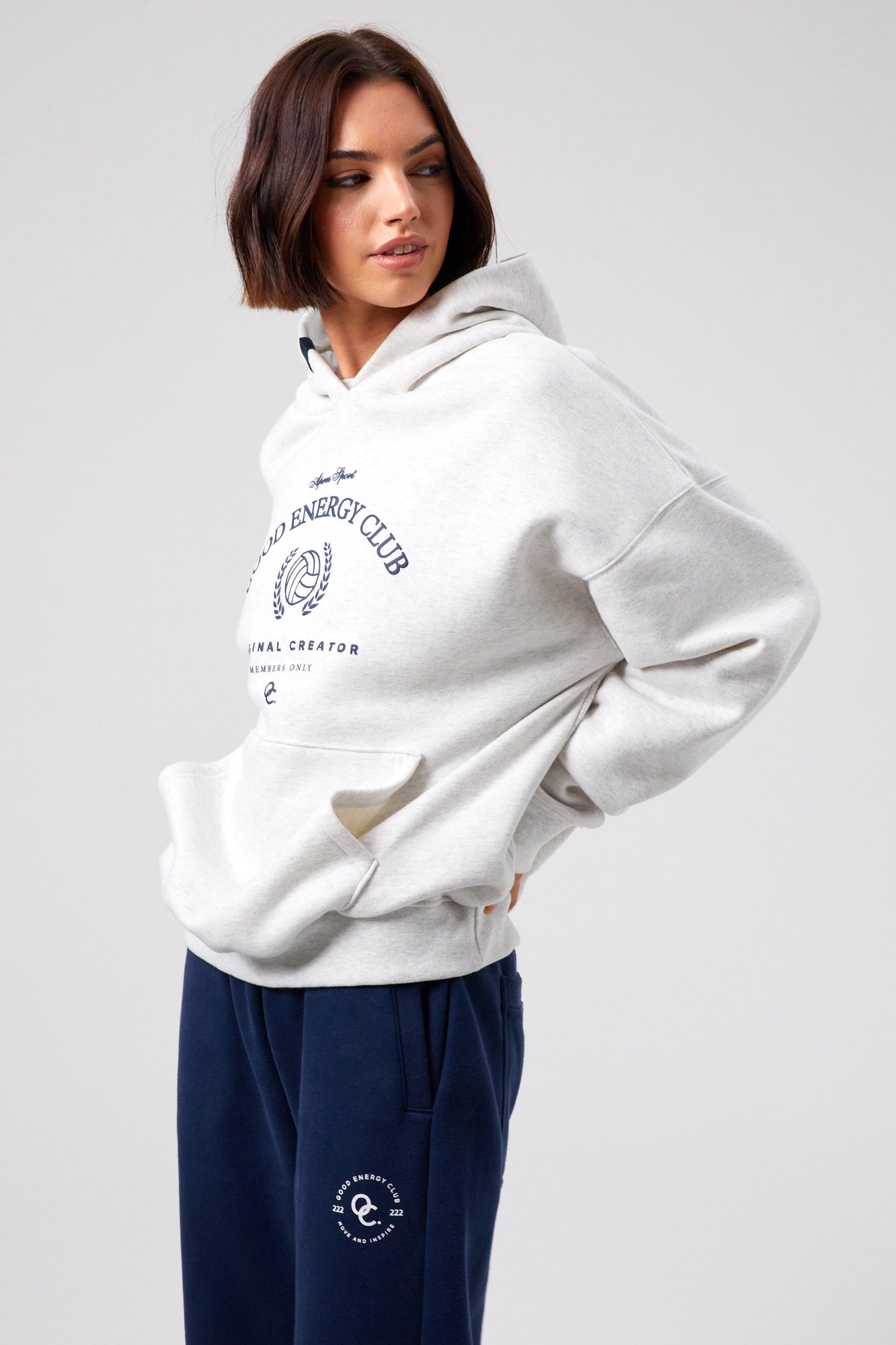 Good Energy Hoodie - White Marl