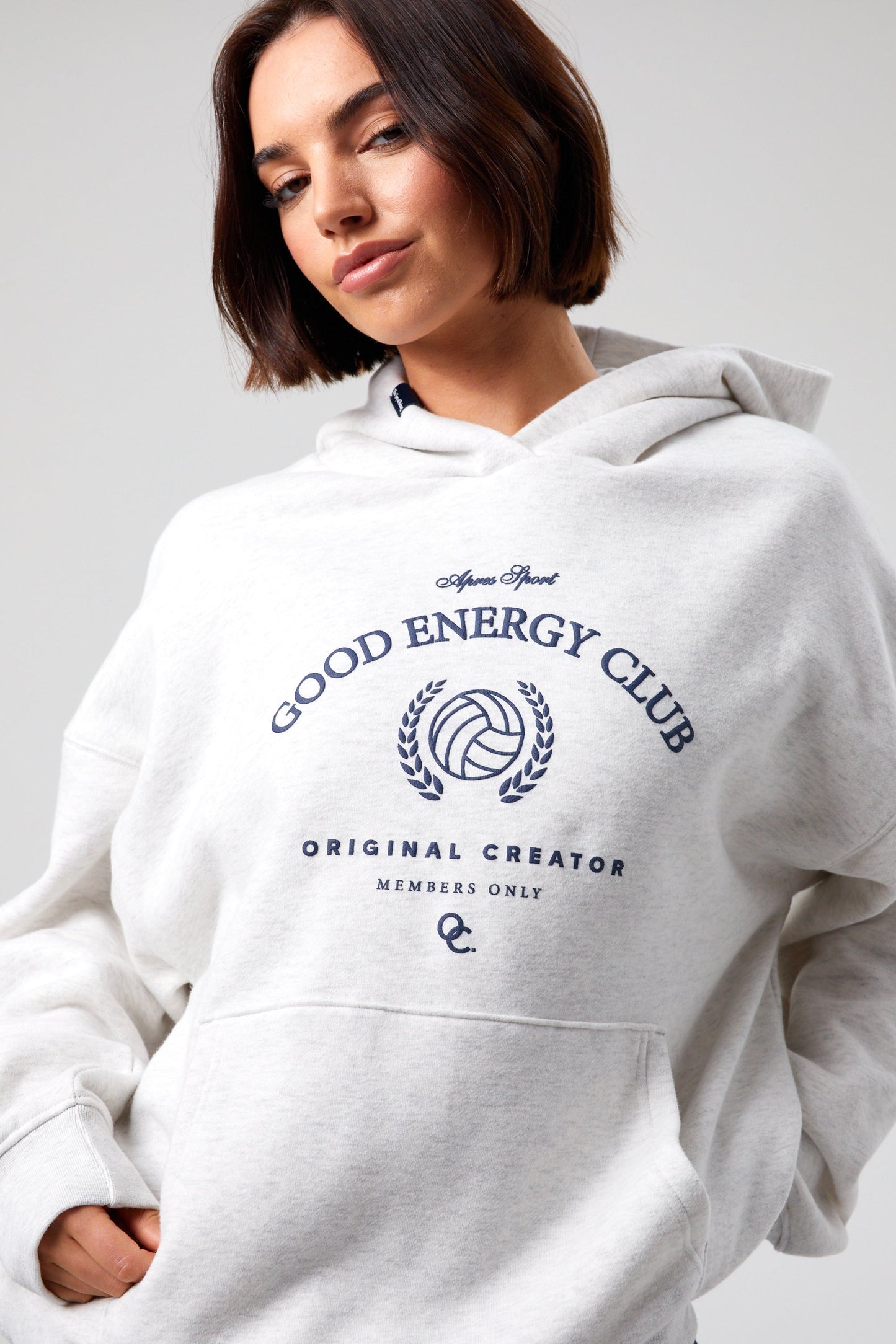 Good Energy Hoodie - White Marl