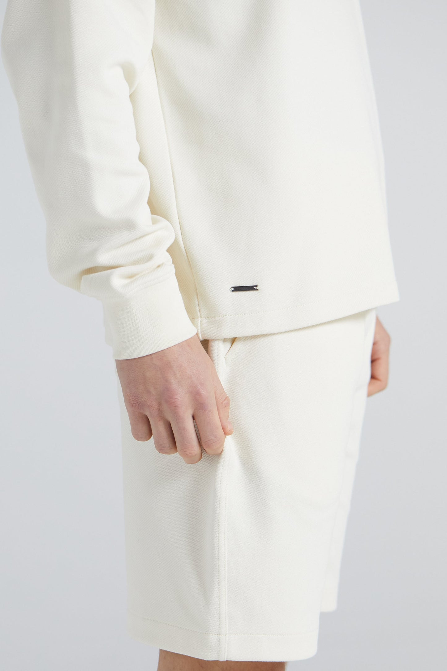 Long Sleeve Polo Shirt - Off White