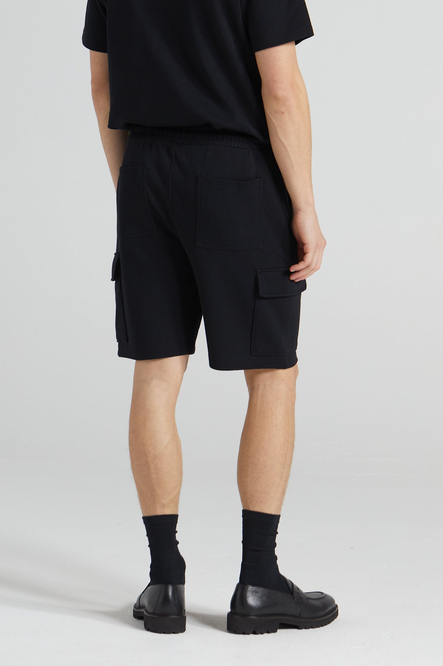 Pique Cargo Shorts - Jet Black
