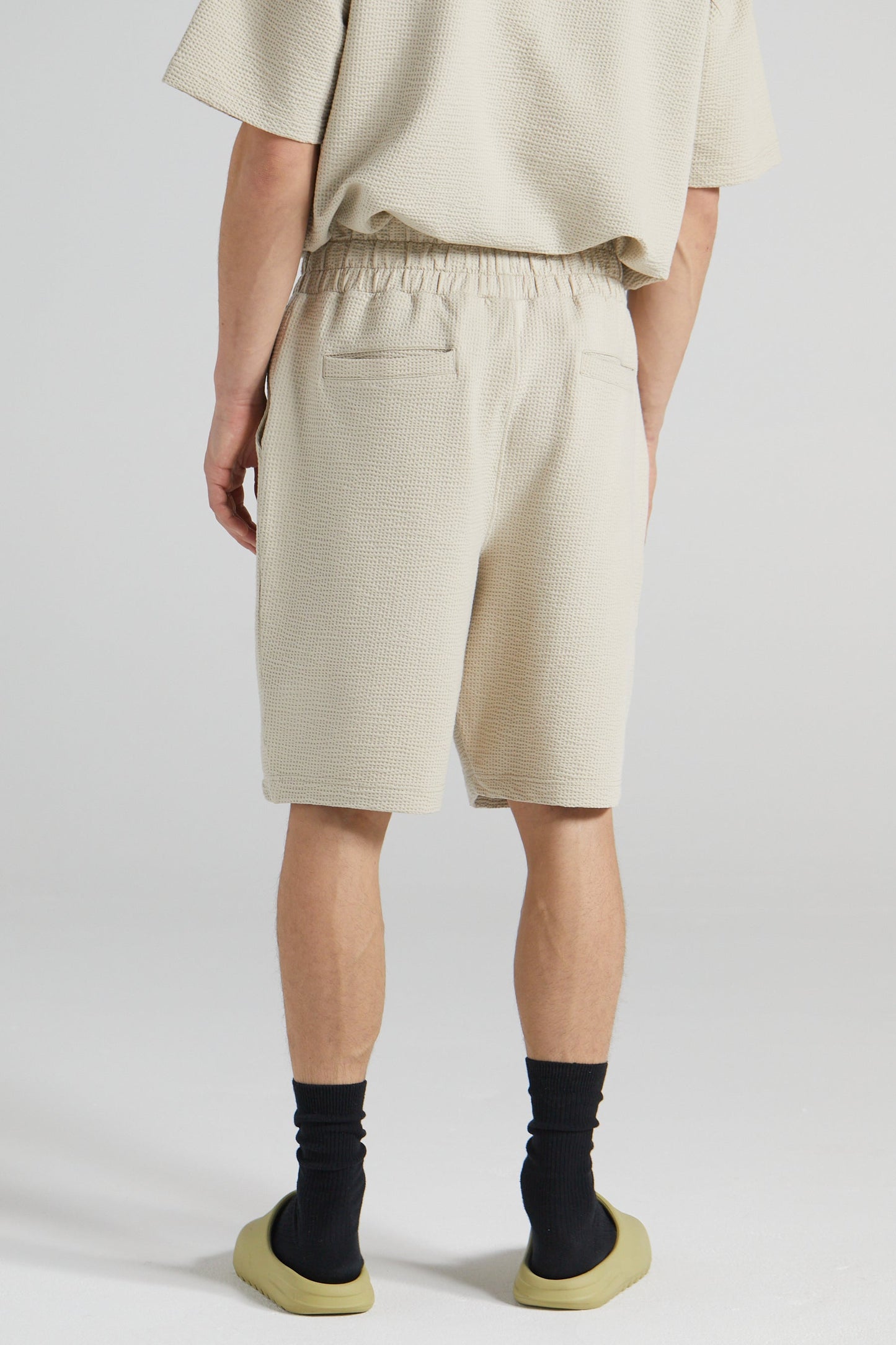 Slouchy Basketball Shorts - Sand Stone