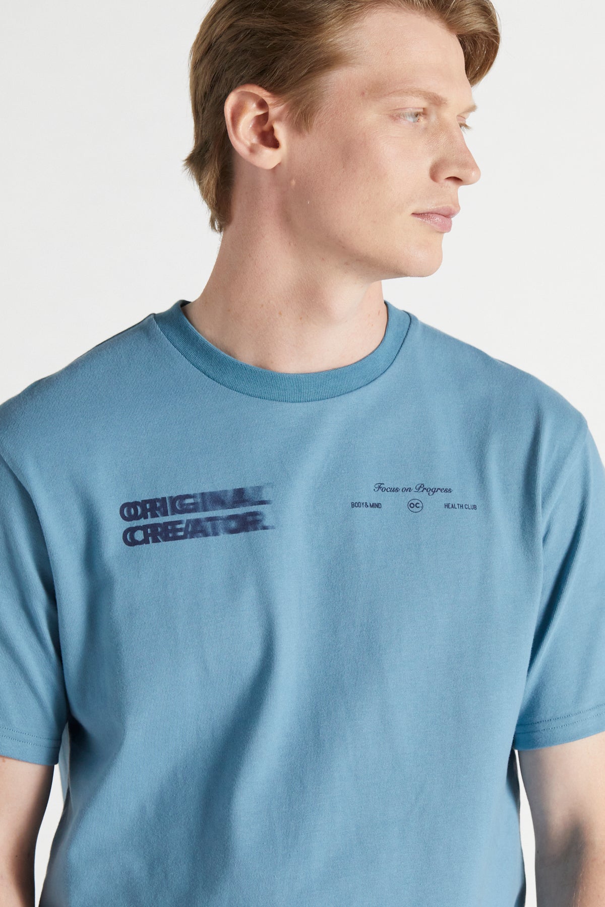 Progress T-shirt - Cerulean Blue
