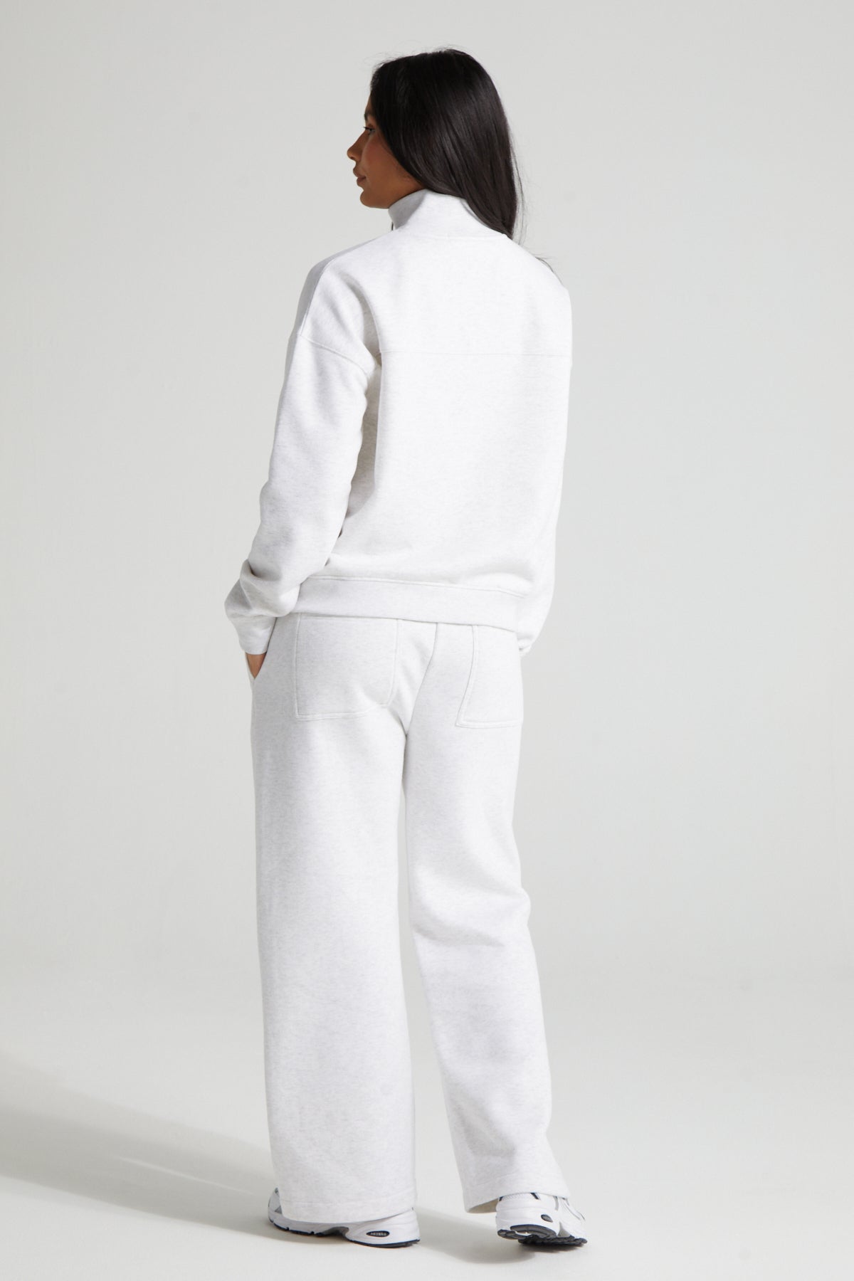Classic Half Zip - White Marl
