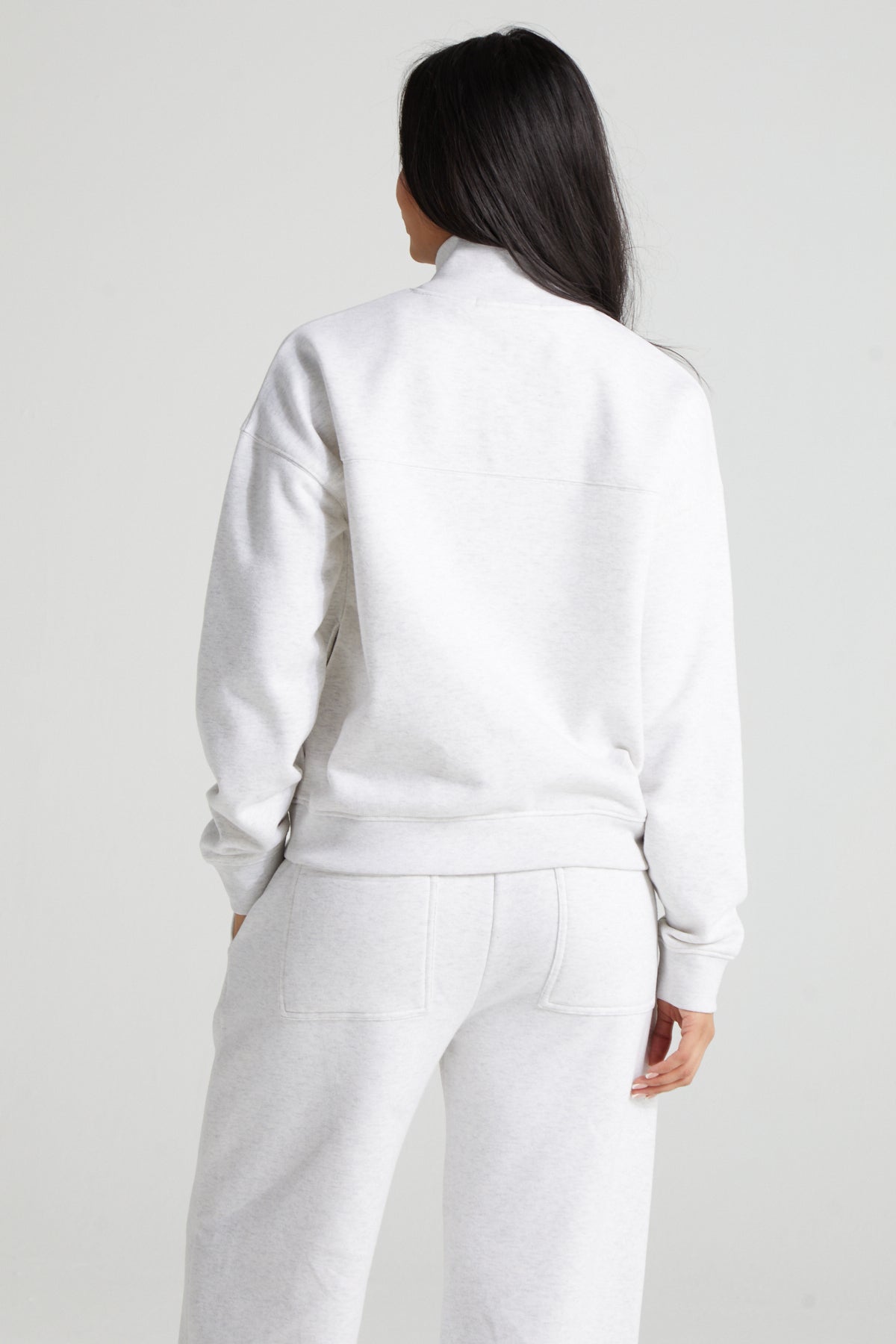 Classic Half Zip - White Marl
