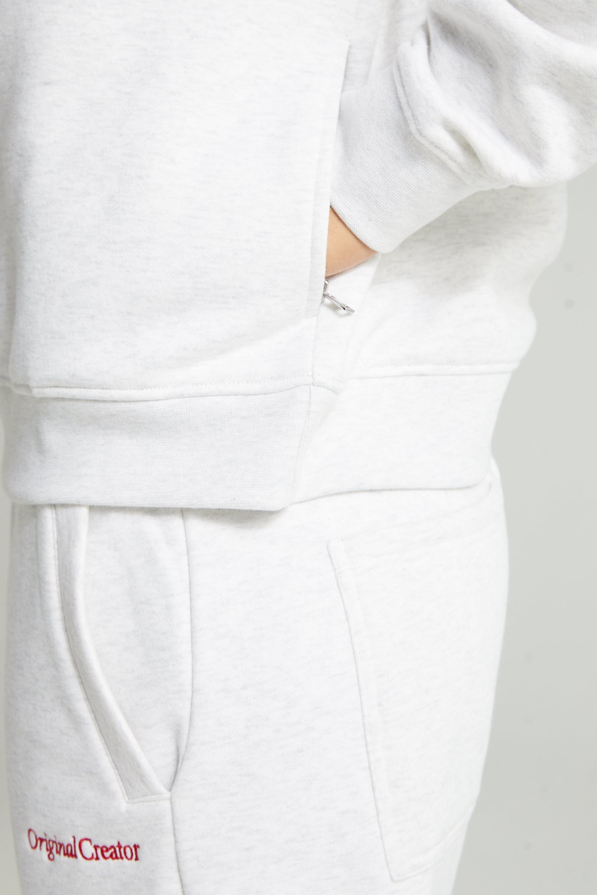 Classic Half Zip - White Marl