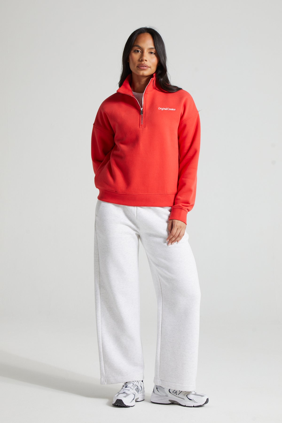 Classic Half Zip - Poppy Red