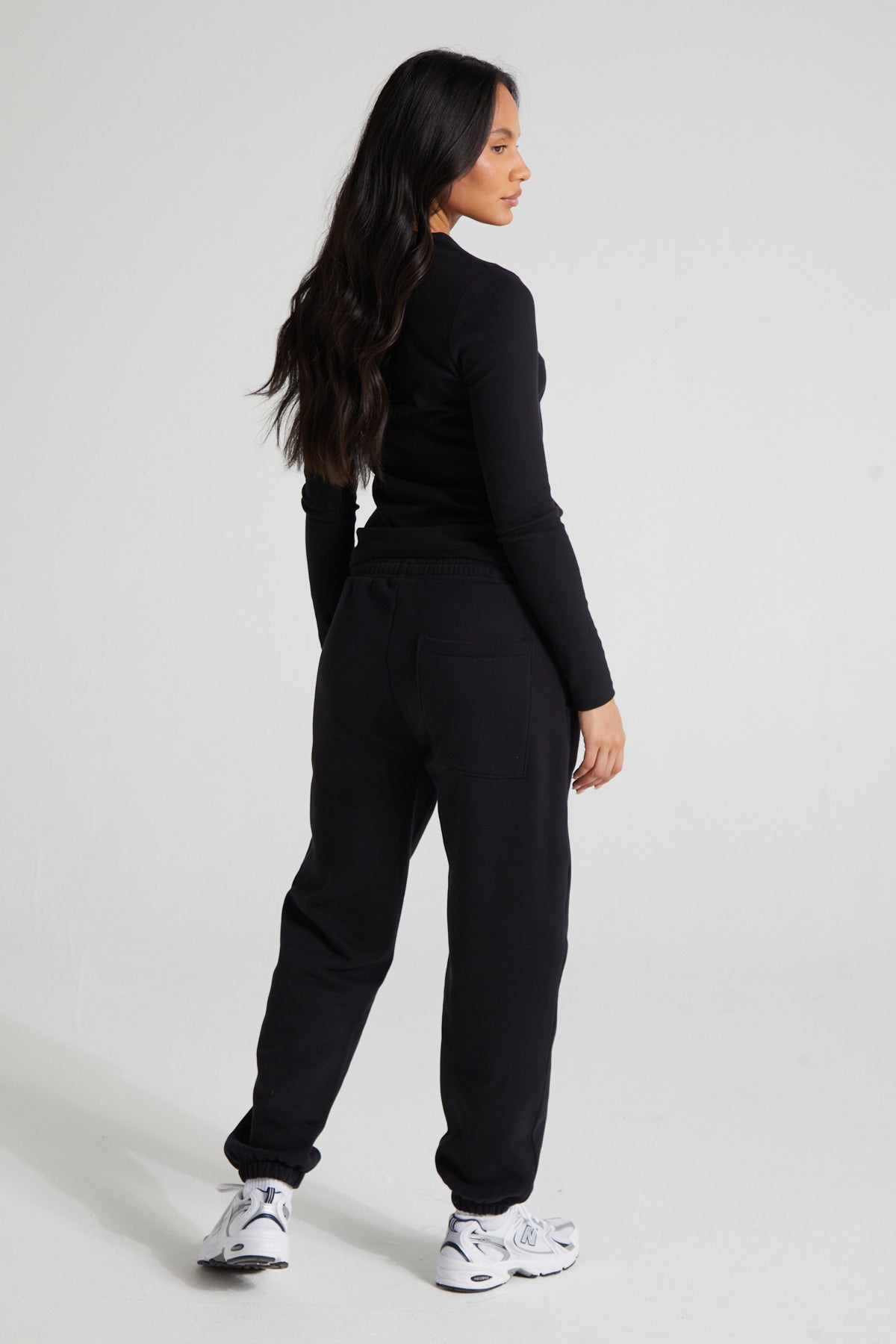 Classic Cuffed Joggers - Jet Black