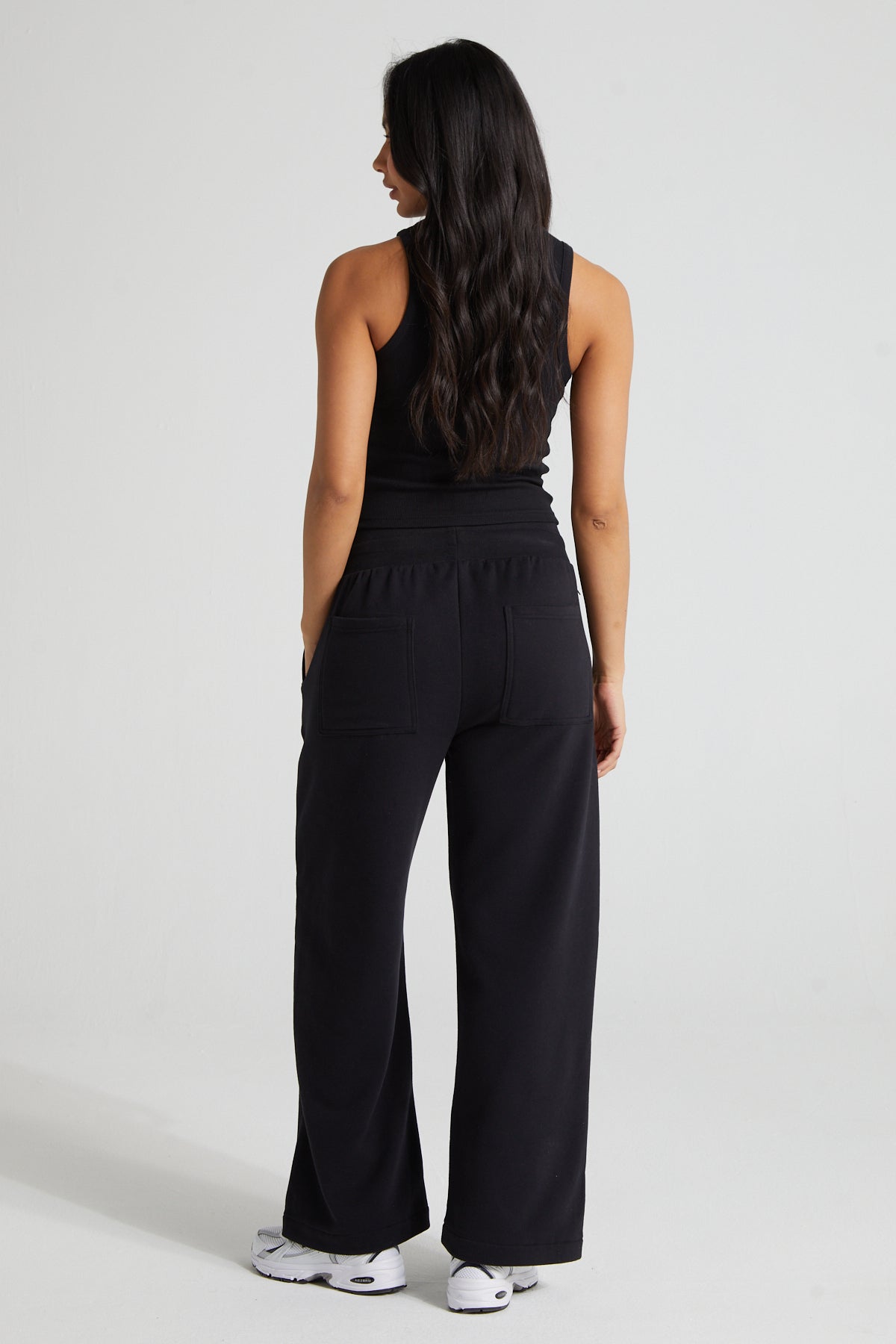 Wide Leg Jogger - Jet Black