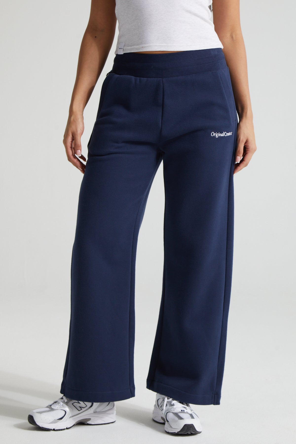 Wide Leg Joggers - Midnight Blue