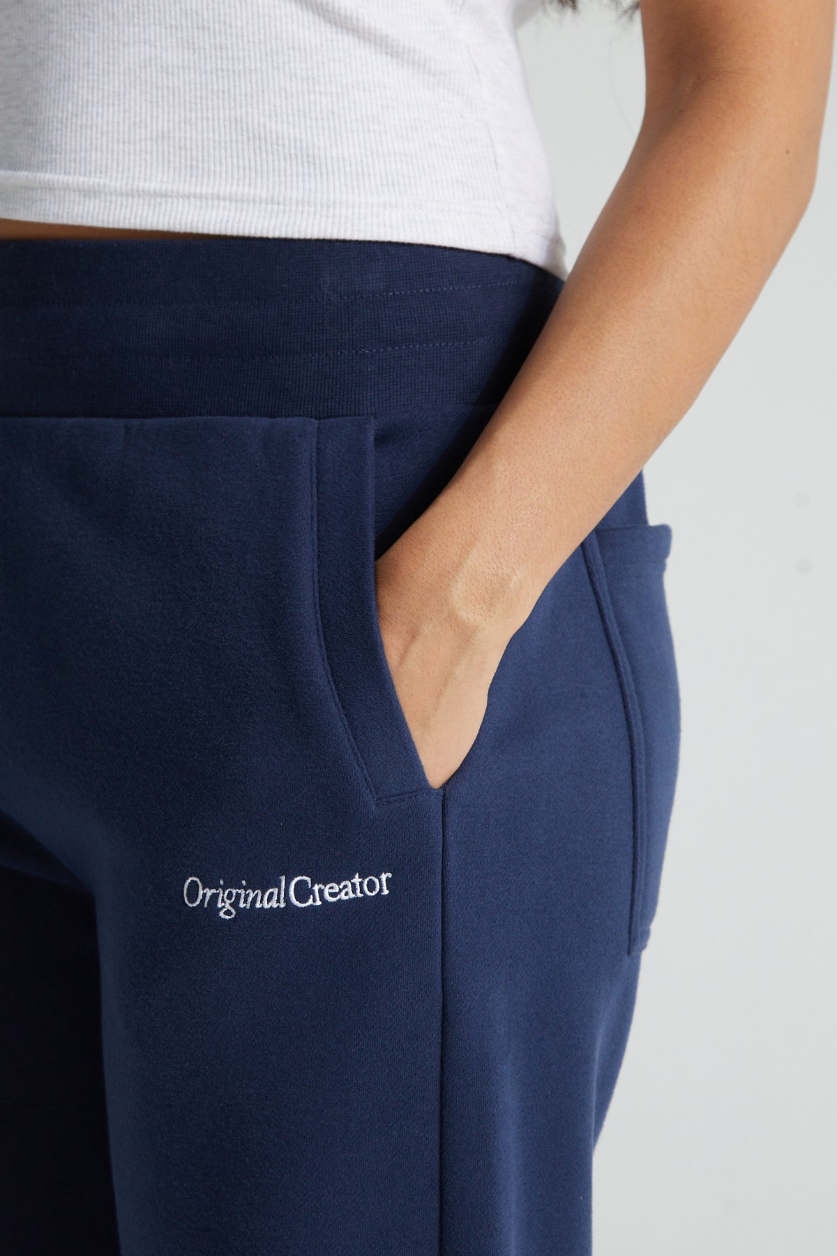 Wide Leg Joggers - Midnight Blue