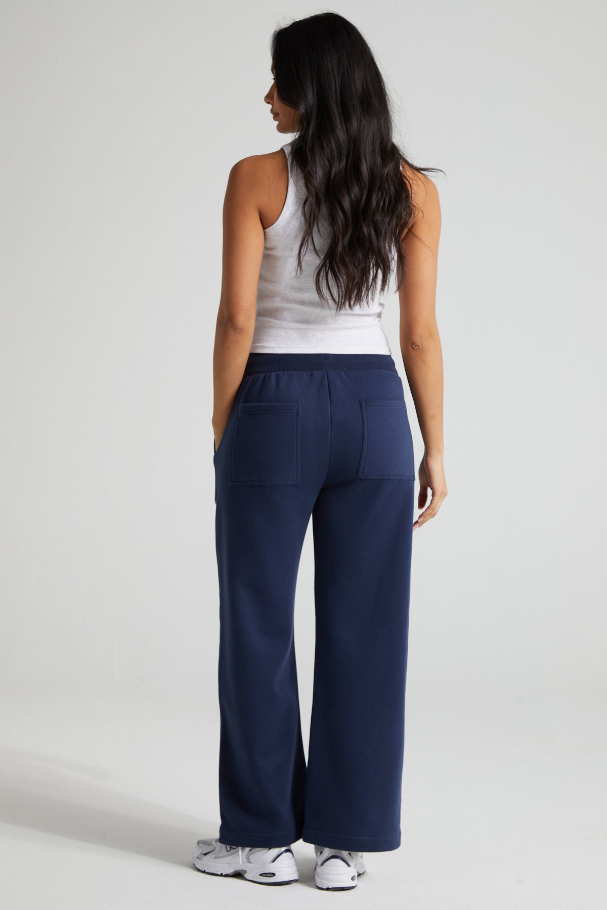 Wide Leg Joggers - Midnight Blue