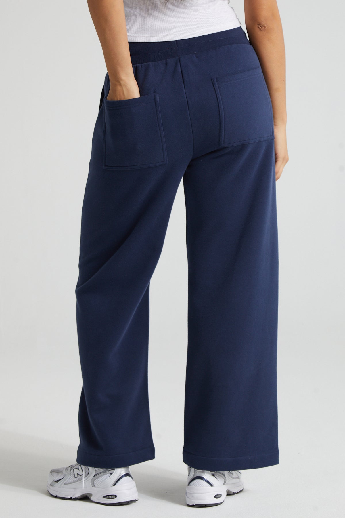 Wide Leg Joggers - Midnight Blue