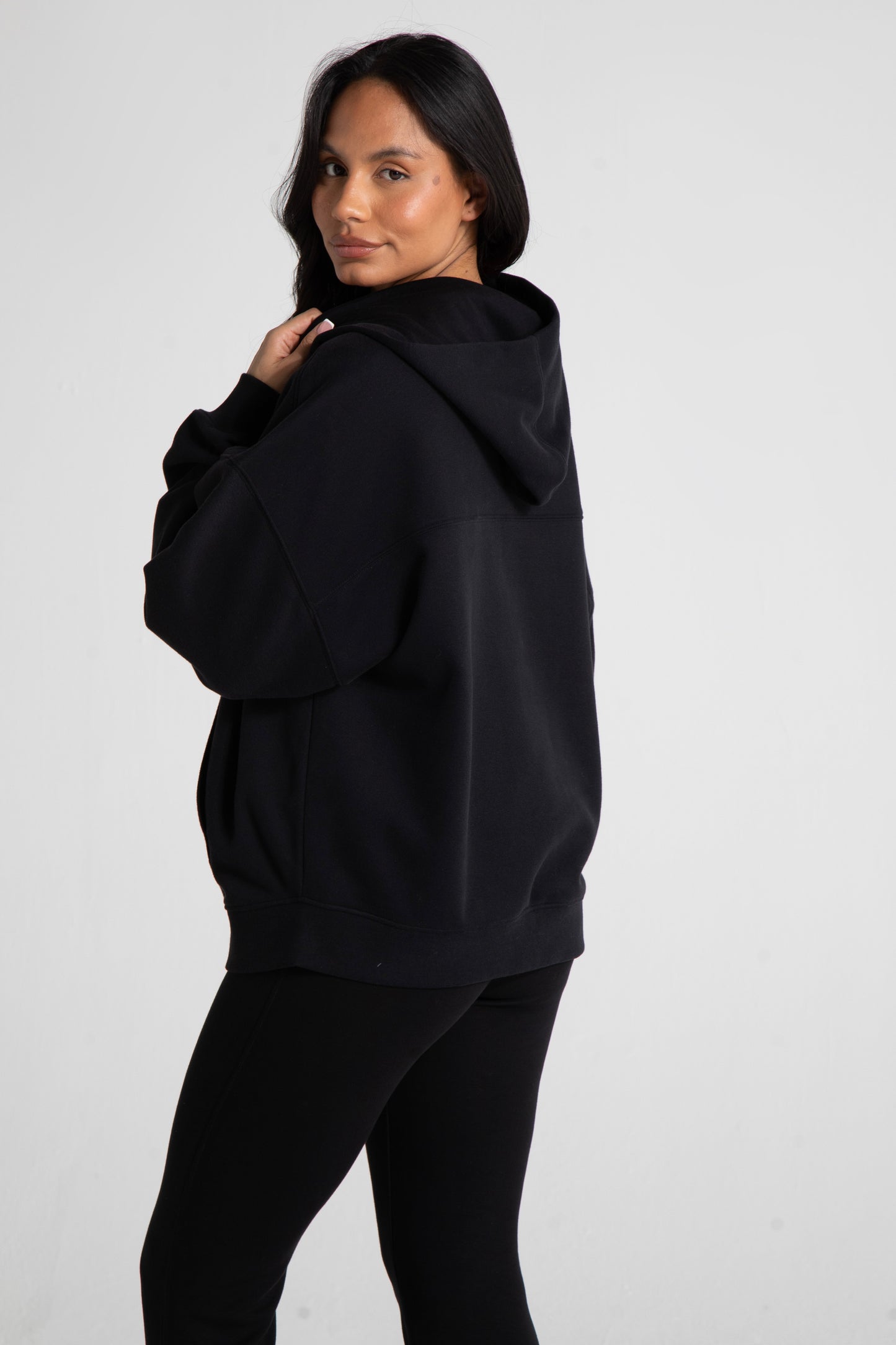 Comfort Zip Hoodie - Jet Black