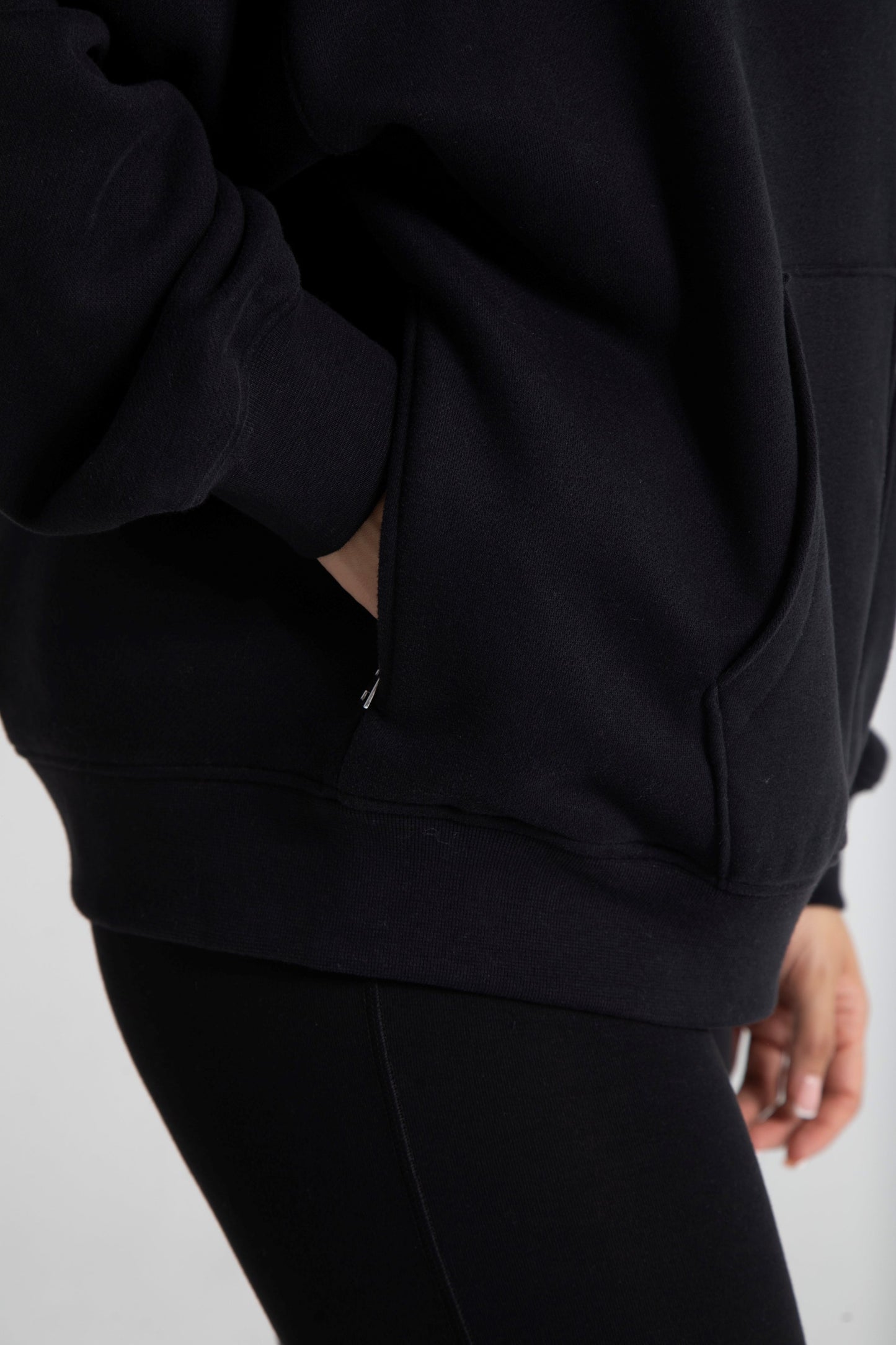 Comfort Zip Hoodie - Jet Black