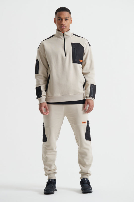 Cargo Half Zip - Sand Stone