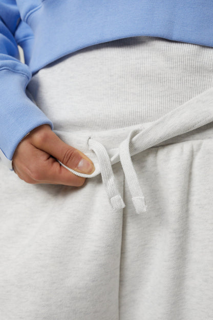 Joy Wide Leg Joggers - White Marl