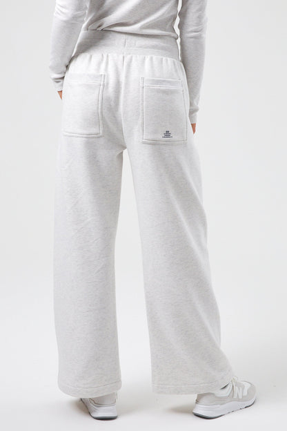 Joy Wide Leg Joggers - White Marl