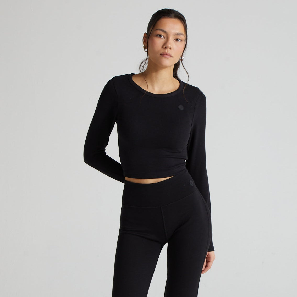 Contour Crop Top- Jet Black