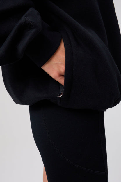 Flower Hoodie - Jet Black