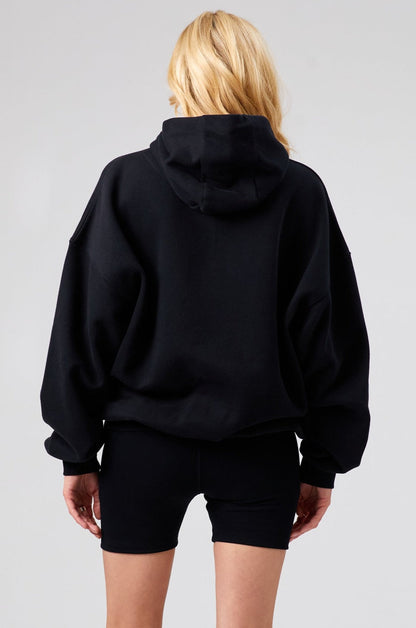 Flower Hoodie - Jet Black
