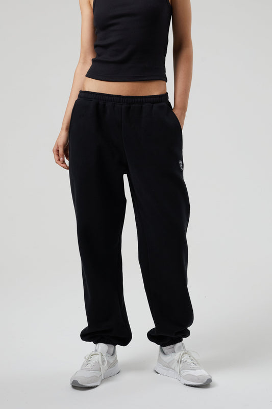 Flower Joggers - Jet Black
