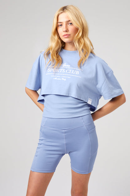Club Crop T-shirt - Periwinkle