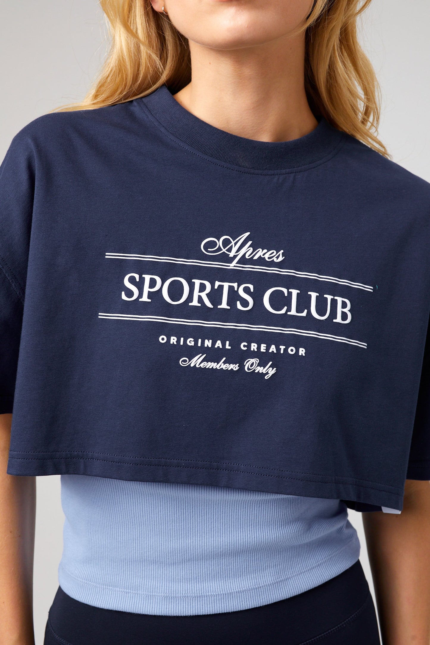 Club Crop T-shirt - Midnight Blue