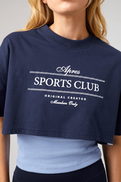 Club Crop T-shirt - Midnight Blue